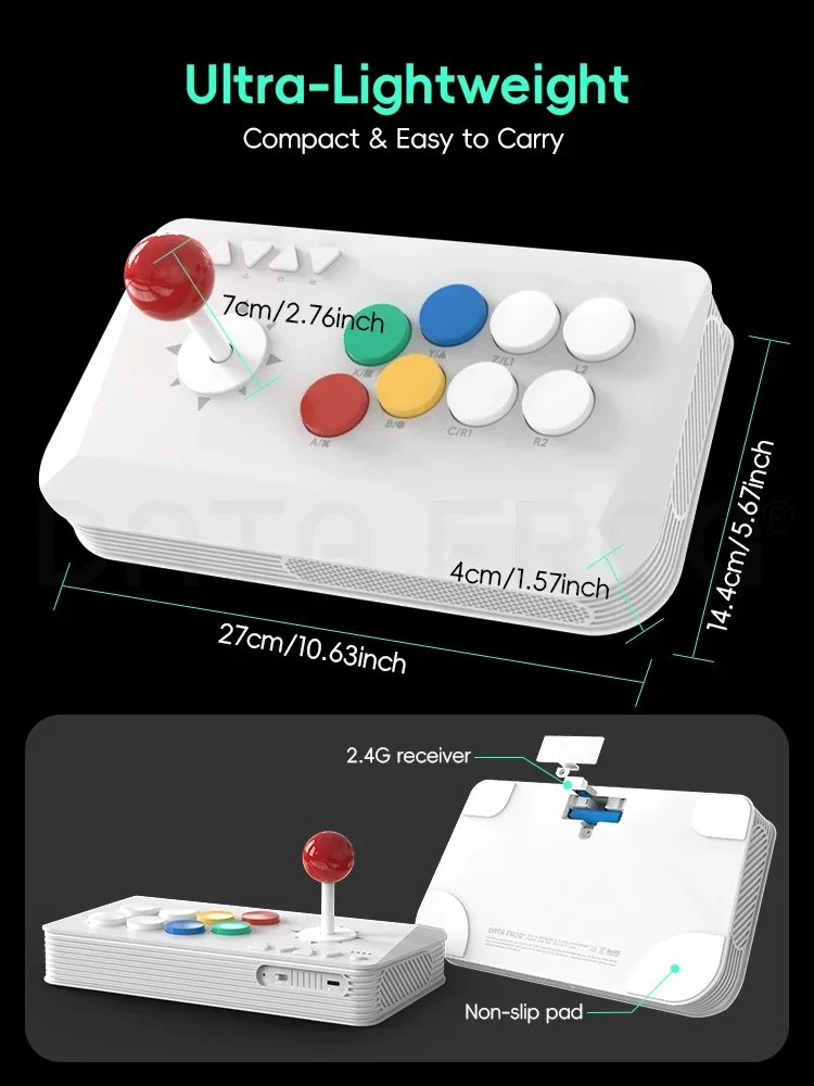 DATA FROG 2.4G Wireless Ergono - Arcade Stick Joystick review and price