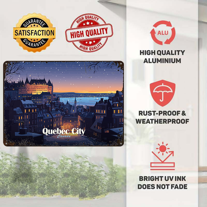Quebec City At Night Printed P - Retro Gaming Quebec review and price