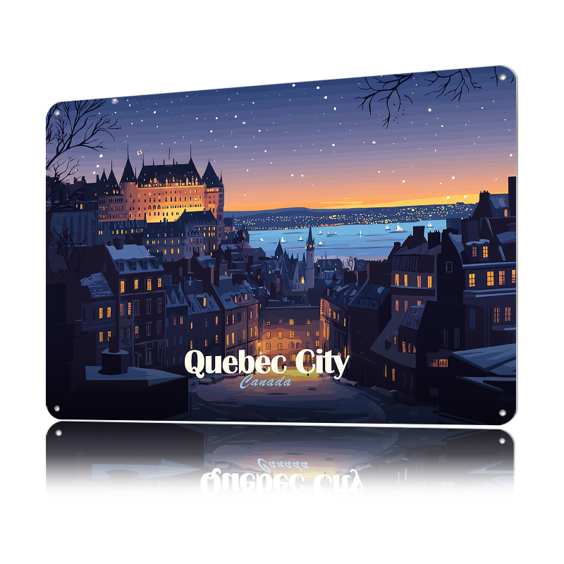 Quebec City At Night Printed P - Retro Gaming Quebec review and price
