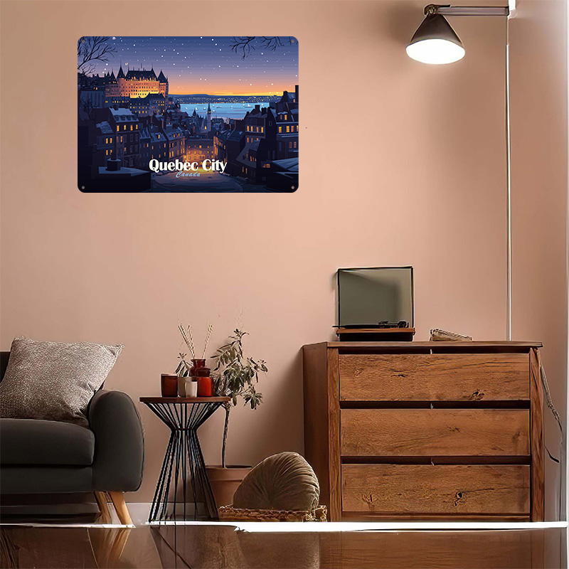 Quebec City At Night Printed P - Retro Gaming Quebec review and price