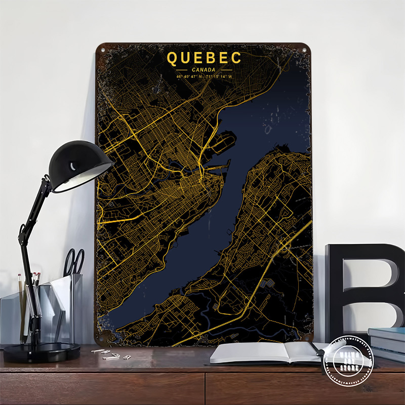 Quebec Golden Map Poster Custo - Retro Gaming Quebec review and price