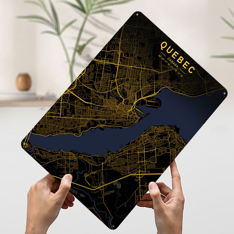 Quebec Golden Map Poster Custo - Retro Gaming Quebec review and price
