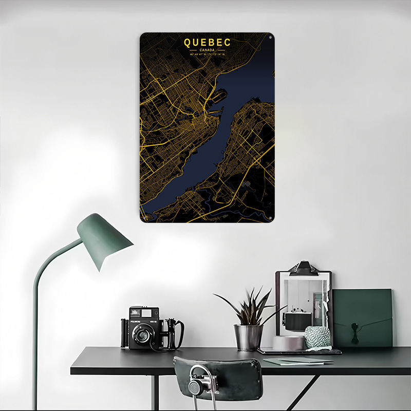 Quebec Golden Map Poster Custo - Retro Gaming Quebec review and price