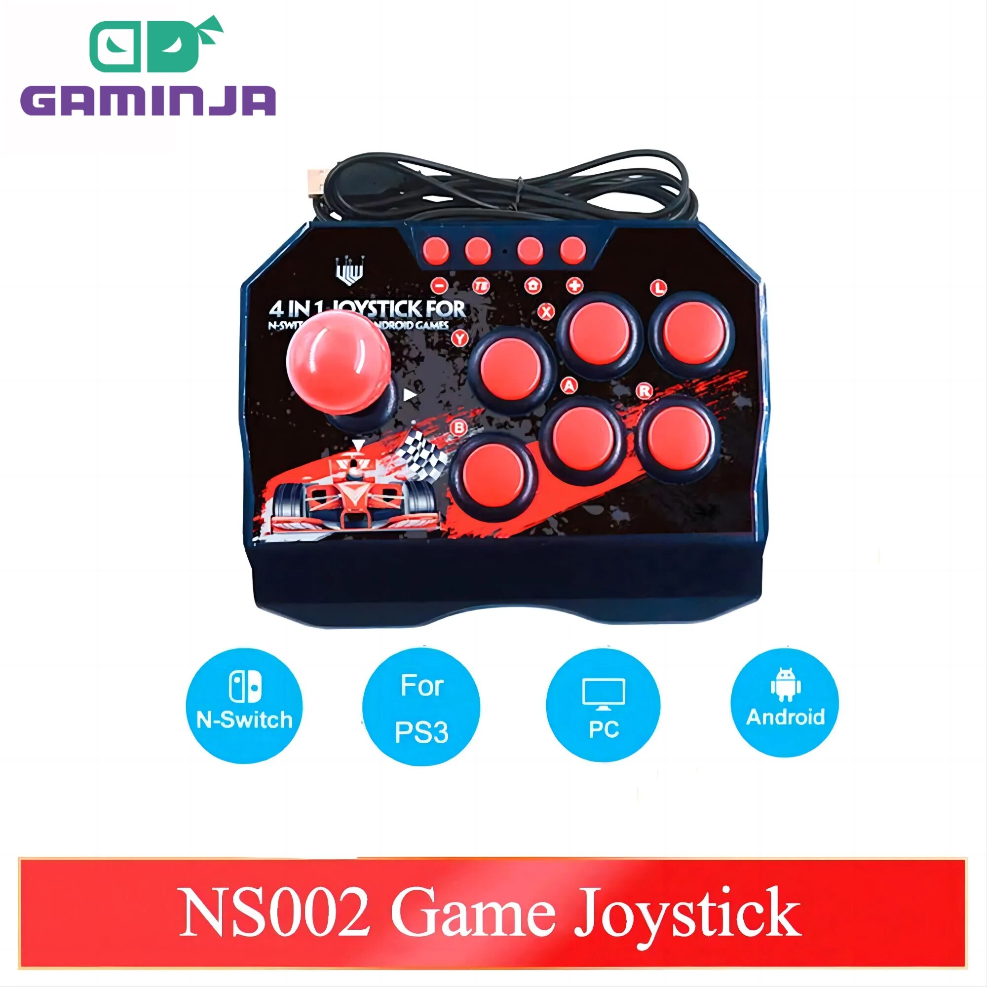 GAMINJA NS002 4 In 1 Retro Arc - Arcade Stick Joystick review and price